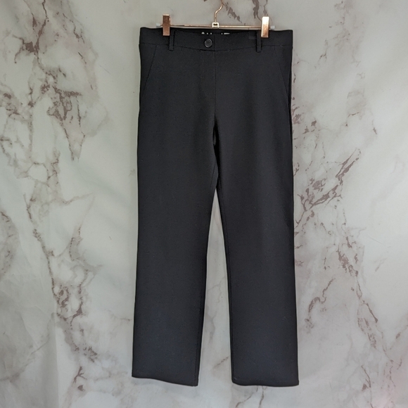 Betabrand Pant Womens Medium Petite Short Black High Rise Straight Leg W0076 - Picture 5 of 11